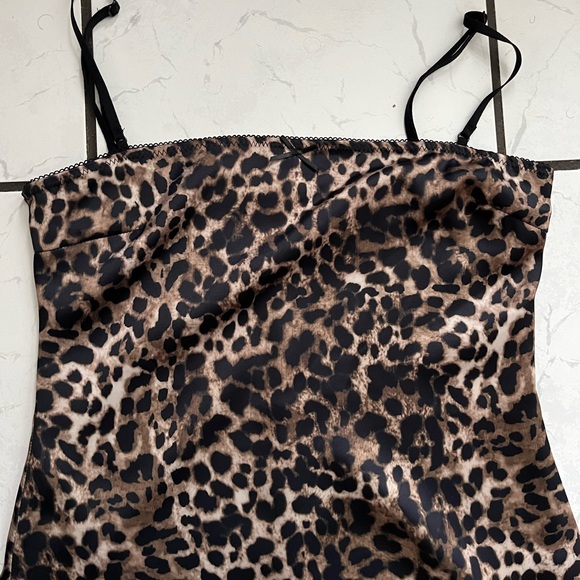 NWT Zara leopard cheetah combination mini dress - Picture 8 of 10